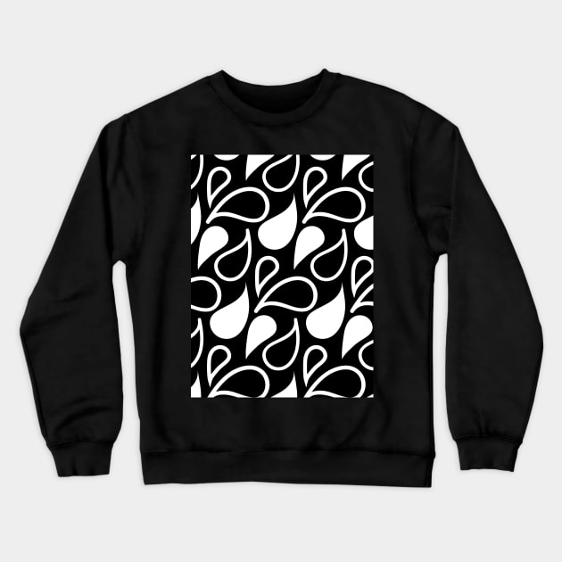 black and white paisley print Crewneck Sweatshirt by Spinkly